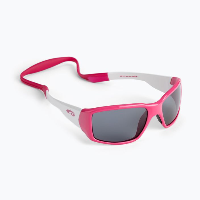 GOG Jungle rožinės/baltos/dūminės spalvos vaikiški akiniai nuo saulės E962-4P