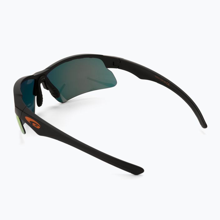 GOG dviratininkų akiniai Faun matiniai juodi/polichromatiniai raudoni T579-1 2