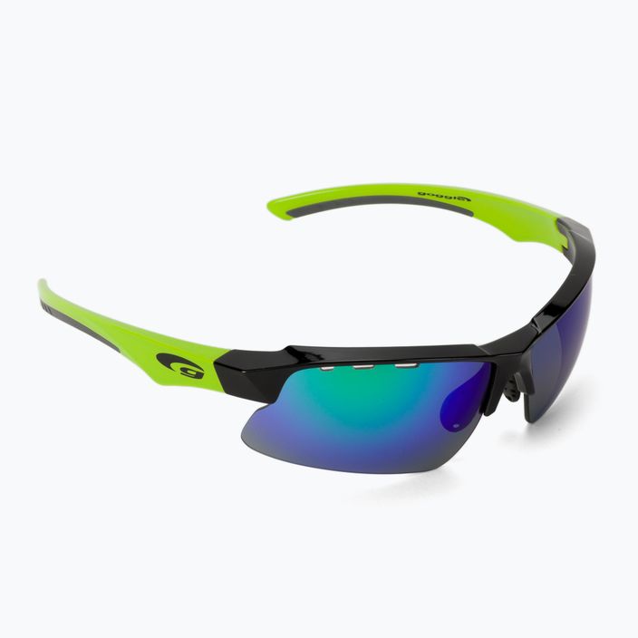 GOG dviratininkų akiniai Faun juodi/žali/polichromatiniai žali T579-2 2