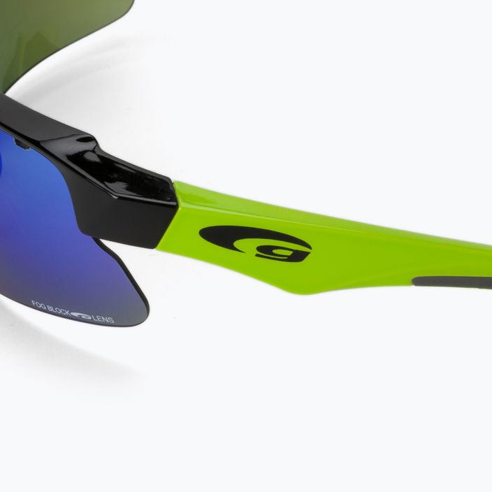 GOG dviratininkų akiniai Faun juodi/žali/polichromatiniai žali T579-2 5