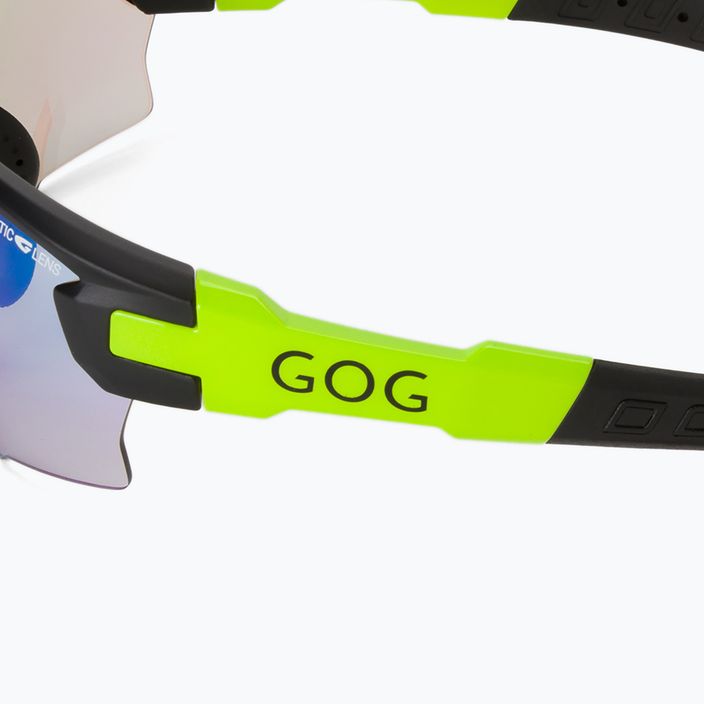 GOG Steno C matiniai juodos/žalios/polichromatinės žalios spalvos dviratininkų akiniai E544-2 4