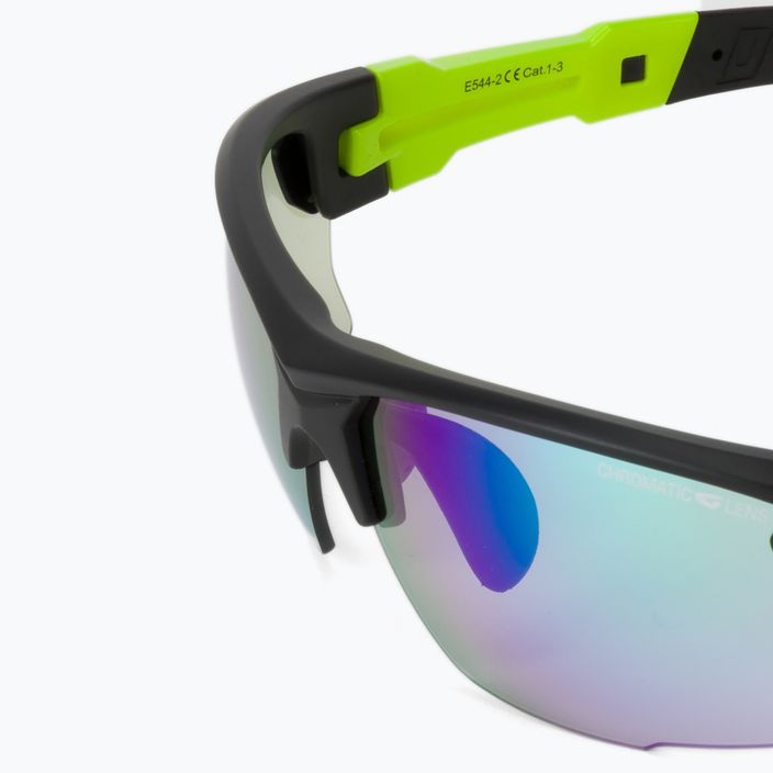 GOG Steno C matiniai juodos/žalios/polichromatinės žalios spalvos dviratininkų akiniai E544-2 5