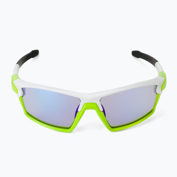 GOG Tango C balti/neon žaliai/polichromatiniai mėlyni dviratininkų akiniai E559-3 3