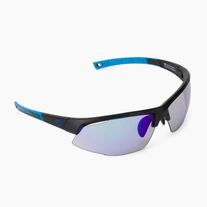 GOG Falcon C matiniai juodi/mėlyni/polichromatiniai mėlyni dviratininkų akiniai E668-1