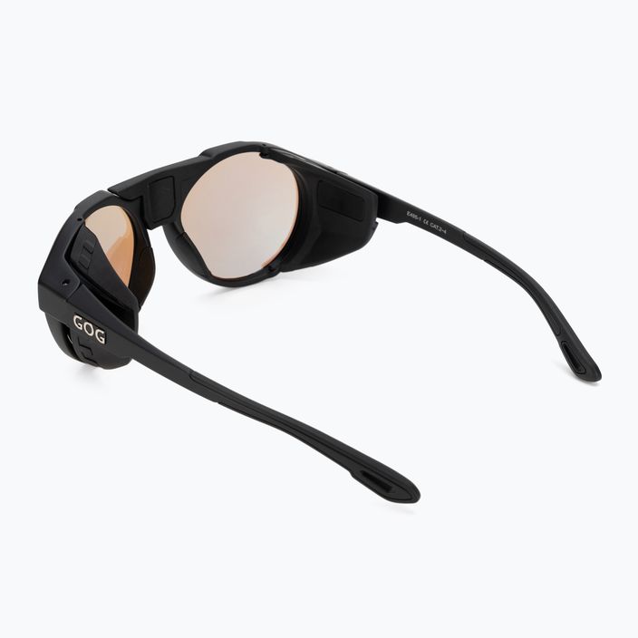 GOG Manaslu matiniai juodi / polichromatiniai mėlyni akiniai nuo saulės E495-1 2
