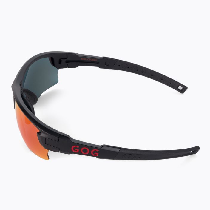 GOG Steno matiniai juodi/polichromatiniai raudoni dviratininko akiniai E540-1 4