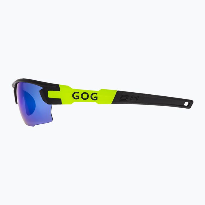 GOG Steno matiniai juodi/žali/polichromatiniai baltai-mėlyni dviratininkų akiniai E540-2 9