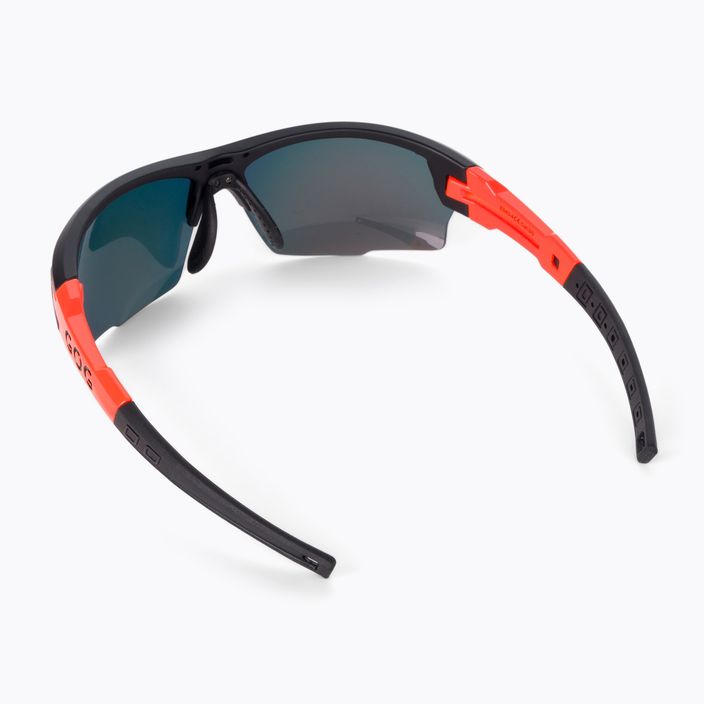 GOG Steno matiniai juodi/oranžiniai/polichromatiniai raudoni dviratininkų akiniai E540-4 3