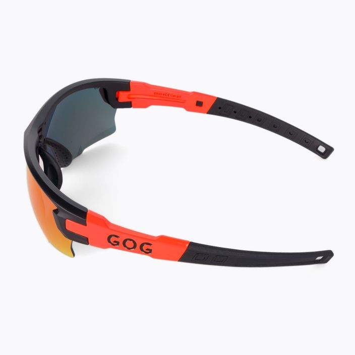 GOG Steno matiniai juodi/oranžiniai/polichromatiniai raudoni dviratininkų akiniai E540-4 5