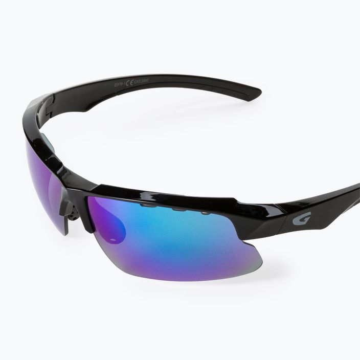 GOG dviratininkų akiniai Faun juodi/polichromatiniai baltai mėlyni E579-1 5