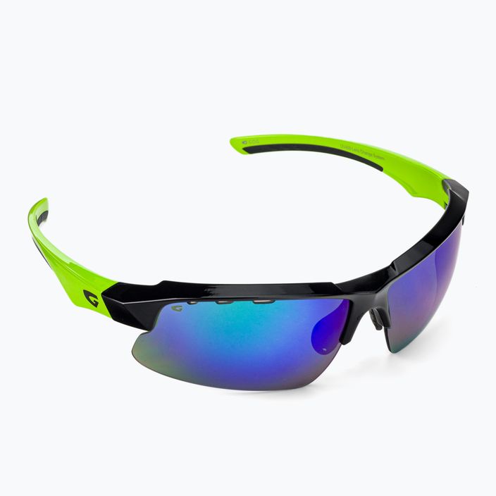 GOG dviratininkų akiniai Faun juodi / žali / polichromatiniai žali E579-3 2