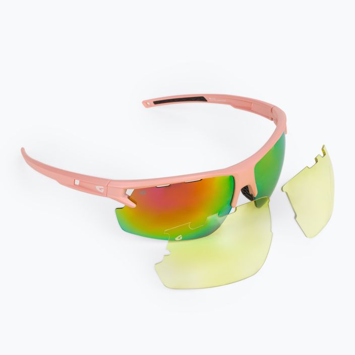 GOG dviratininkų akiniai Ether matiniai dulkėtos rožinės/juodos/polichromatinės rožinės spalvos E589-3 7