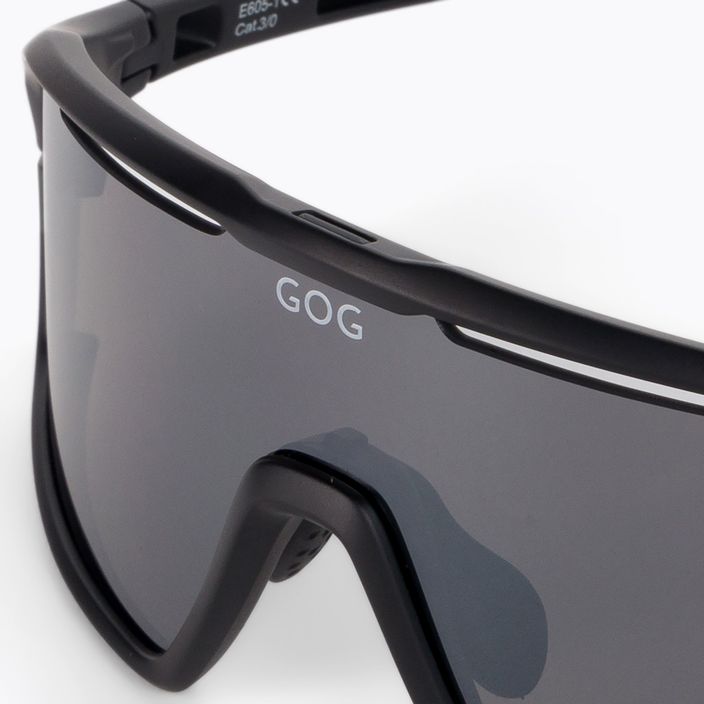 GOG dviratininkų akiniai Odyss matiniai juodi / blykčiojantis veidrodis E605-1 6