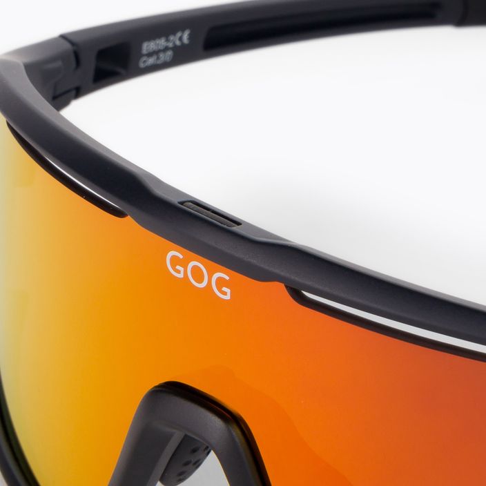 GOG dviratininkų akiniai Odyss matiniai tamsiai mėlyni/juodi/polichromatiniai raudoni E605-2 6