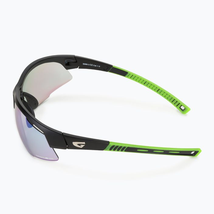 GOG Falcon C matiniai juodi/žali/polychromatiniai žali dviratininkų akiniai E668-3 4