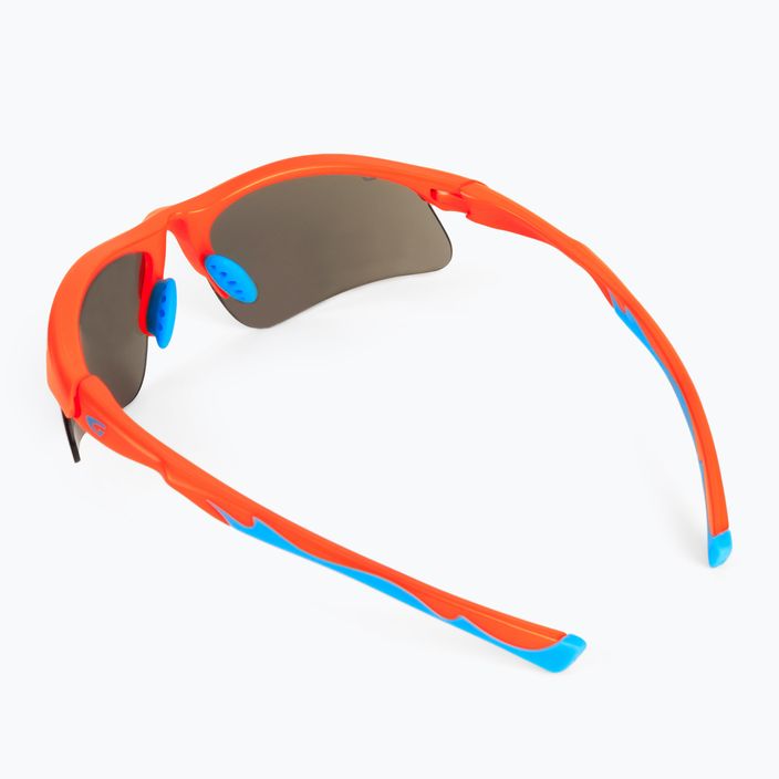 GOG Balami matiniai neoniniai oranžiniai / mėlyni / mėlyni veidrodiniai vaikiški dviratininkų akiniai E993-3 2