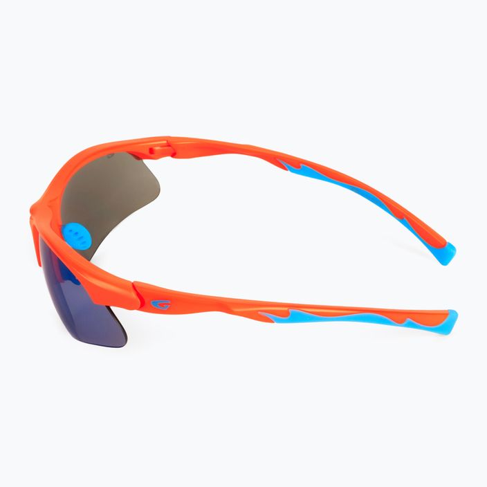 GOG Balami matiniai neoniniai oranžiniai / mėlyni / mėlyni veidrodiniai vaikiški dviratininkų akiniai E993-3 4