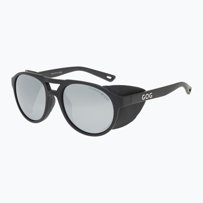 GOG Nanga matiniai juodi / sidabriniai veidrodiniai akiniai nuo saulės E410-1P 6
