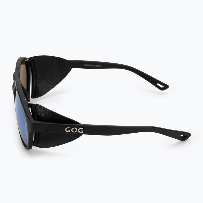GOG Nanga matiniai juodi / polichromatiniai baltai mėlyni akiniai nuo saulės E410-2P 4