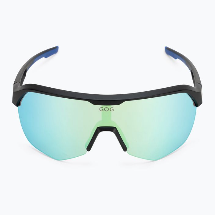 GOG Perseus matiniai juodi/mėlyni/mėlynai žali dviratininkų akiniai E501-4 3