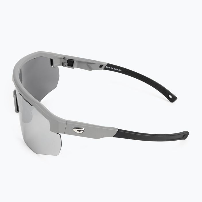 GOG dviratininkų akiniai Argo matiniai pilki / juodi / sidabriniai veidrodiniai E506-1 5
