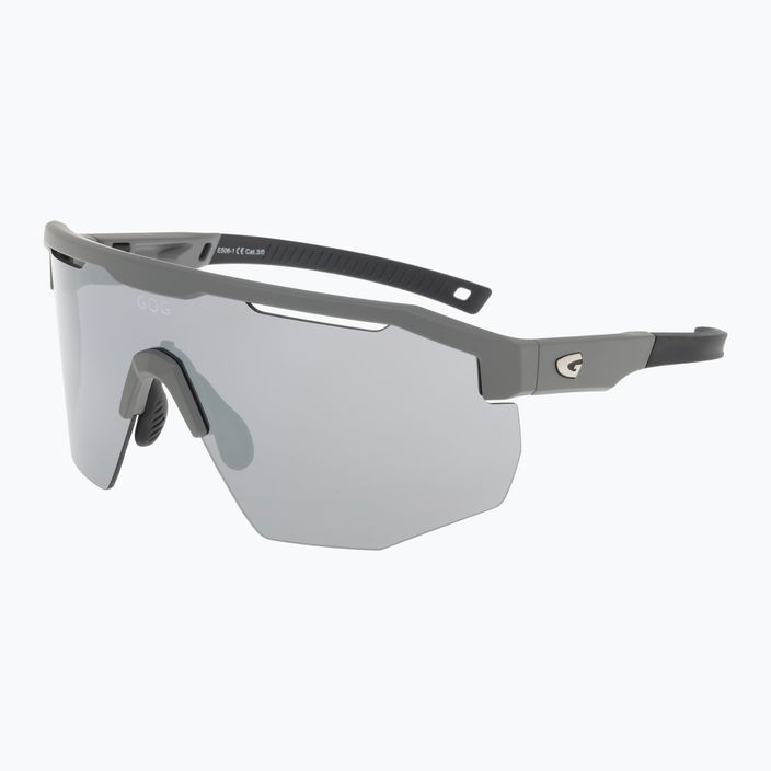GOG dviratininkų akiniai Argo matiniai pilki / juodi / sidabriniai veidrodiniai E506-1 7
