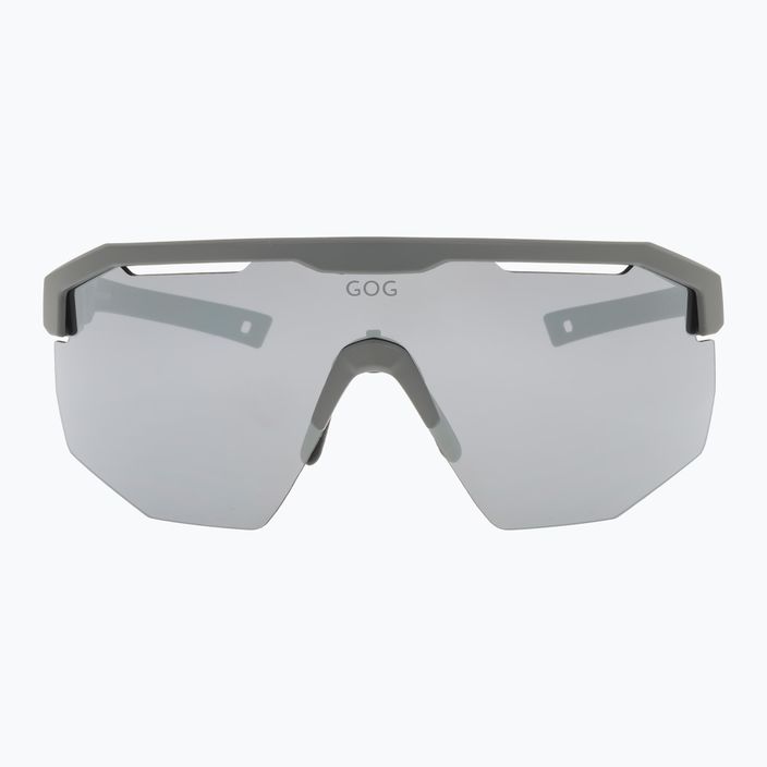 GOG dviratininkų akiniai Argo matiniai pilki / juodi / sidabriniai veidrodiniai E506-1 9