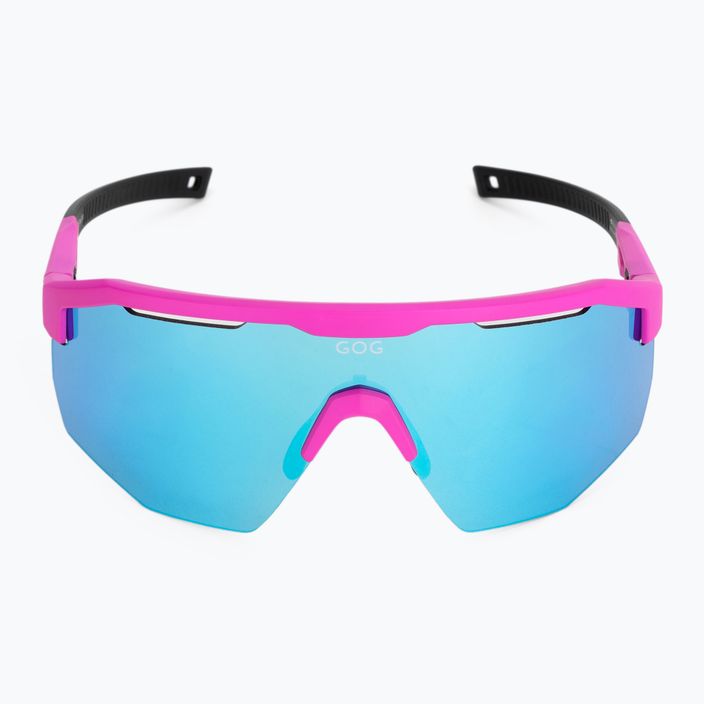 GOG dviratininkų akiniai Argo matiniai neoniniai rožiniai/juodi/baltai mėlyni E506-2 4
