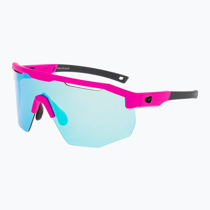GOG dviratininkų akiniai Argo matiniai neoniniai rožiniai/juodi/baltai mėlyni E506-2 7