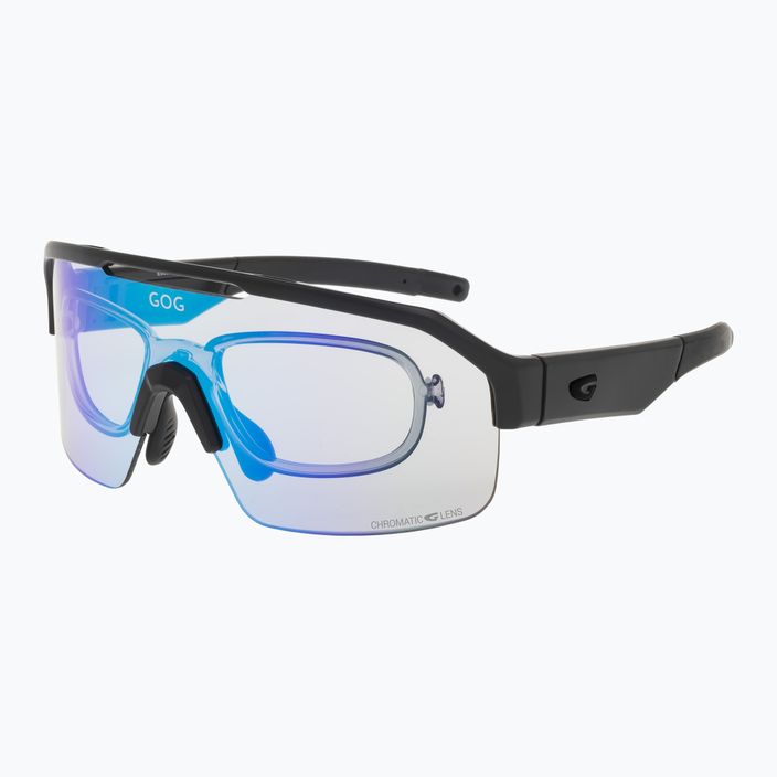 GOG Thor C matiniai juodi / polichromatiniai mėlyni E600-1 dviratininkų akiniai 5