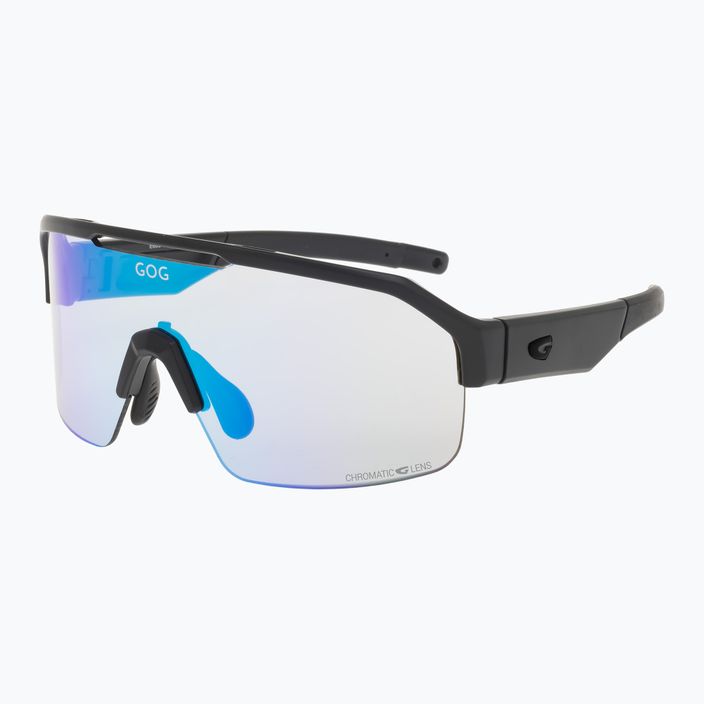 GOG Thor C matiniai juodi / polichromatiniai mėlyni E600-1 dviratininkų akiniai 6