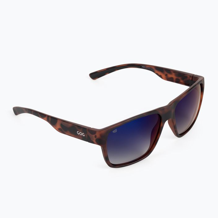 GOG Henry madingi matiniai rudi demi / mėlyni veidrodiniai akiniai nuo saulės E701-2P
