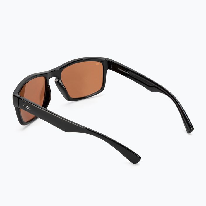 GOG Logan madingi juodi / sidabriniai veidrodiniai akiniai nuo saulės E713-1P 2