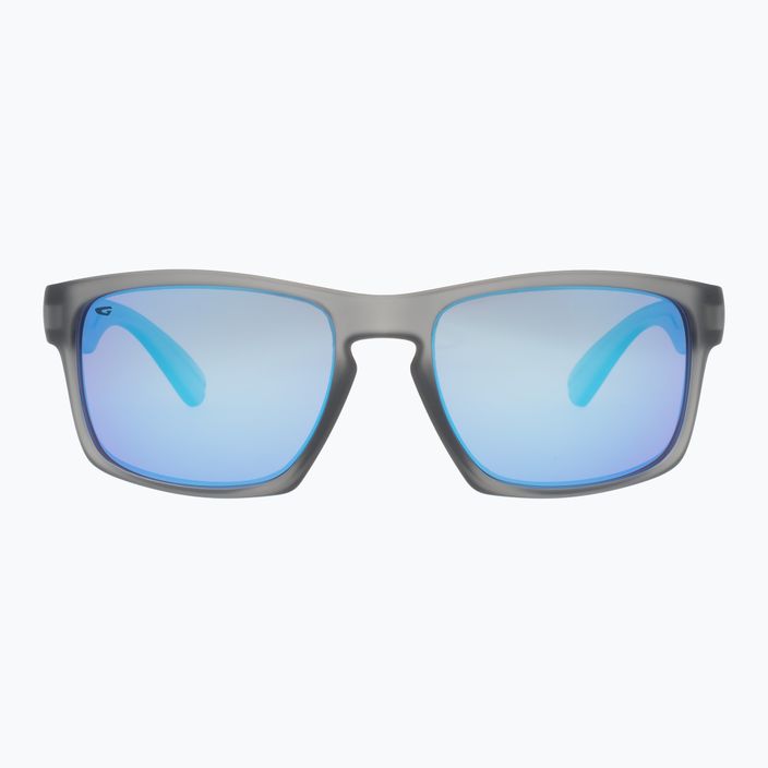 GOG Logan madingi matiniai kristalinės pilkos spalvos / polichrominiai baltai mėlyni akiniai nuo saulės E713-2P 6