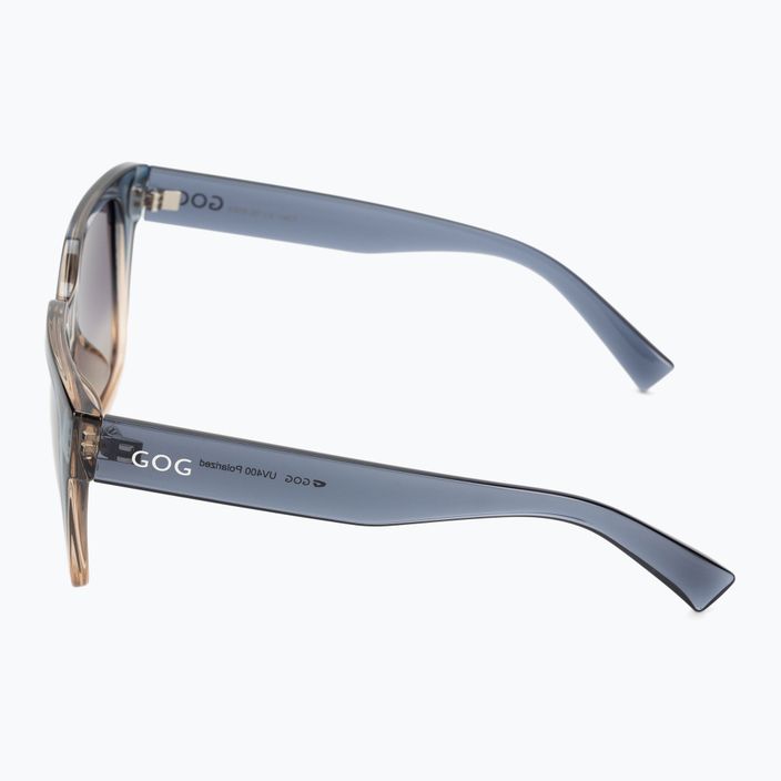 Moteriški akiniai nuo saulės GOG Hazel fashion cristal grey / brown / gradient smoke E808-2P 4