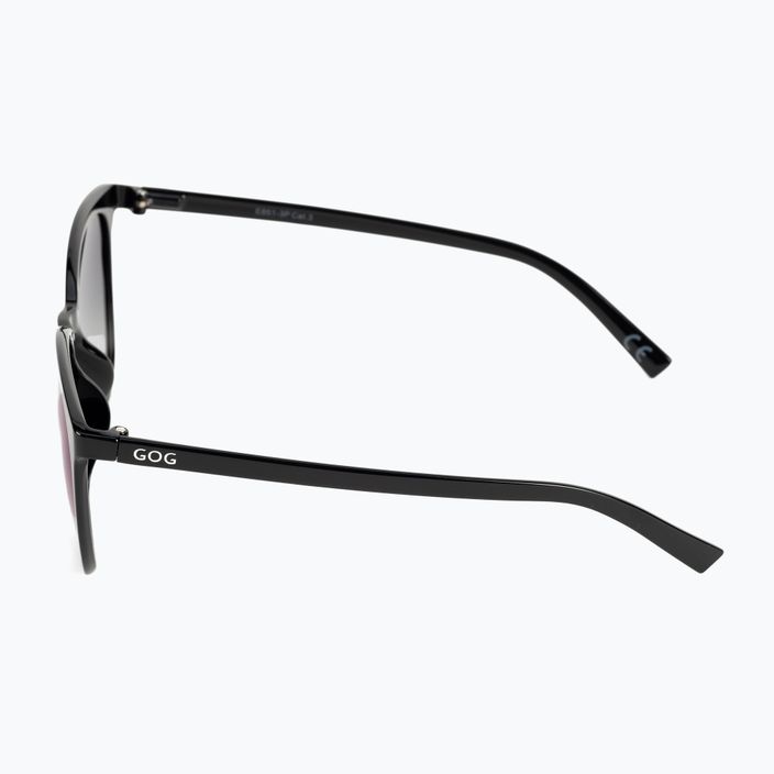 GOG Lao madingi juodi / mėlyni veidrodiniai moteriški akiniai nuo saulės E851-3P 4