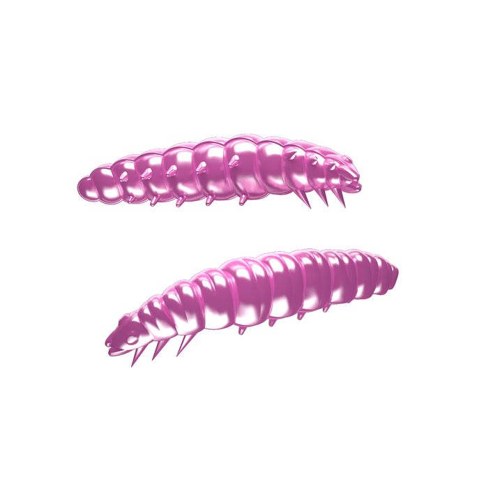 Libra Lures Larva Krill rožinis perlamutrinis guminis masalas LARVAK35 2