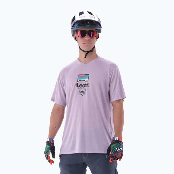 Vyriški dviračių marškinėliai Leatt MTB Gravity 1.0 lavender