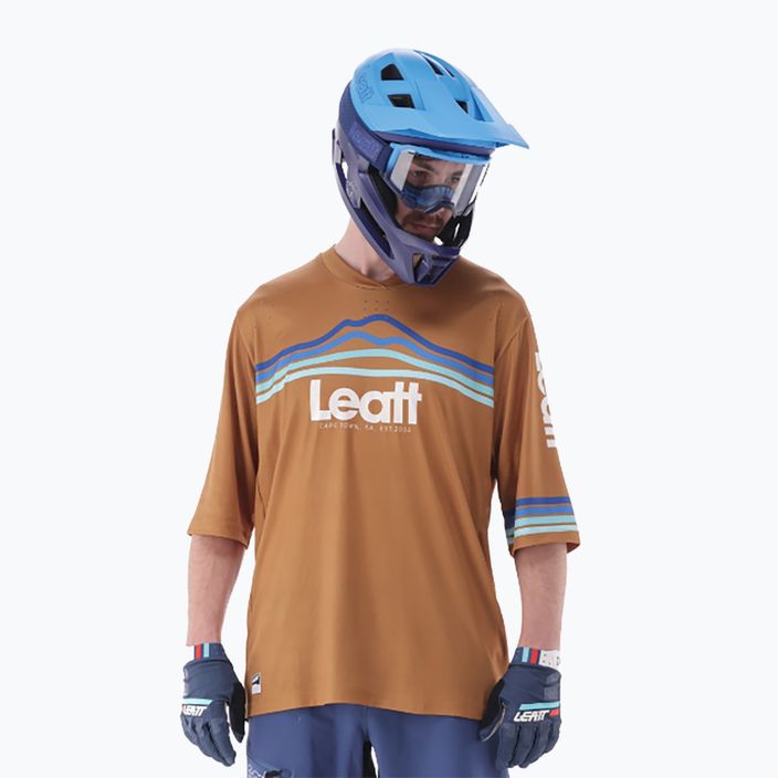 Vyriški dviračių marškinėliai Leatt MTB Enduro 3.0 peanut