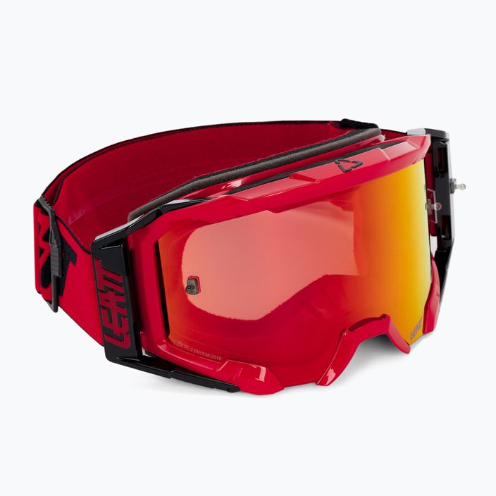 Leatt Velocity 5.5 Iriz raudoni/raudoni dviratininkų akiniai 8020001025