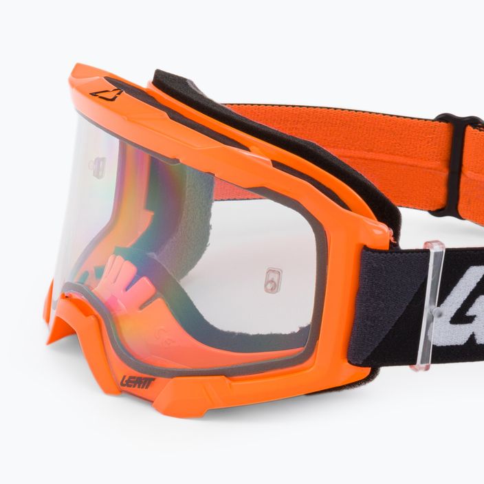 Leatt Velocity 4.5 neoniniai oranžiniai / skaidrūs dviratininkų akiniai 8022010500 5