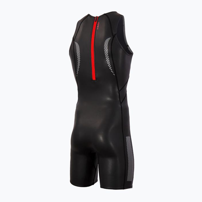 Vyriškas triatlono hidrokostiumas ZONE3 Neoprene Kneeskin Baselayer black/red 2