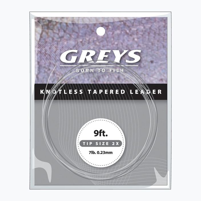 Greys Greylon Knotless Tapered Leader spiningo pavadėlis skaidrus 1326005