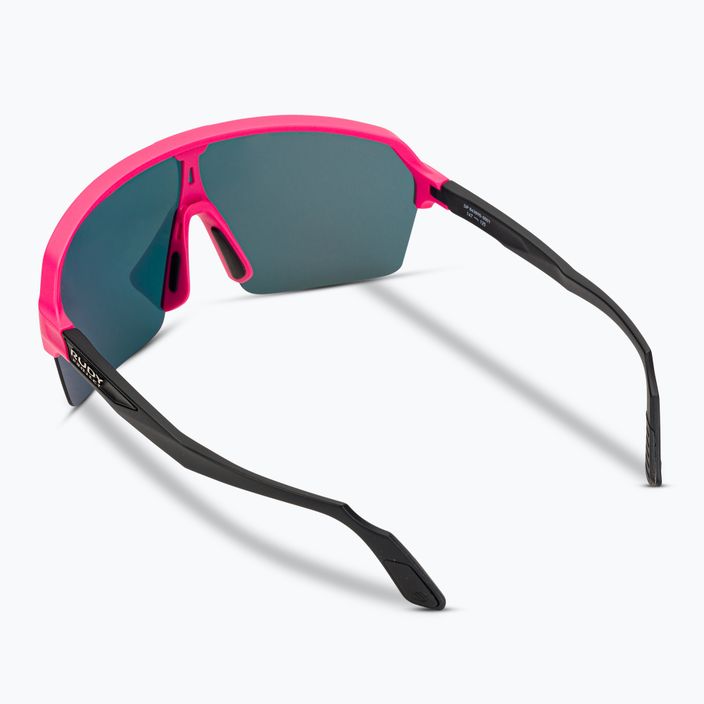 Rudy Project Spinshield Air rožinės spalvos fluo matiniai/daugiabriauniai raudoni dviračių akiniai SP8438900001 2