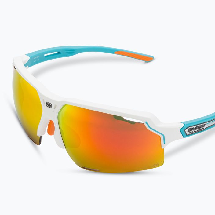 Rudy Project Deltabeat balti smaragdiniai matiniai / daugiaspalviai oranžiniai akiniai nuo saulės SP7440580000 5