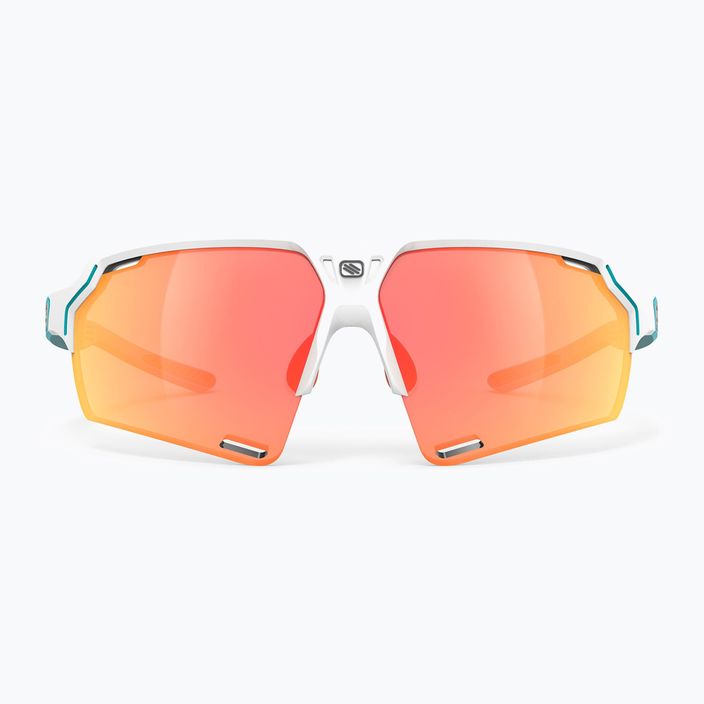 Rudy Project Deltabeat balti smaragdiniai matiniai / daugiaspalviai oranžiniai akiniai nuo saulės SP7440580000 8