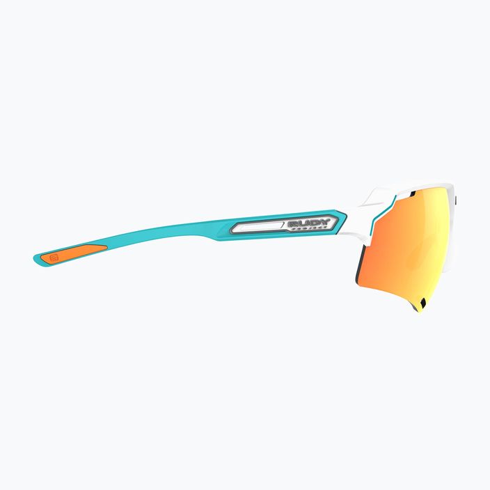 Rudy Project Deltabeat balti smaragdiniai matiniai / daugiaspalviai oranžiniai akiniai nuo saulės SP7440580000 9