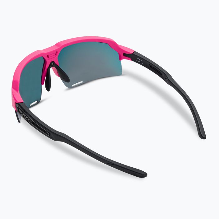 Rudy Project Deltabeat rožinės spalvos fluo / juodos matinės / raudonos spalvos akiniai nuo saulės SP7438900001 2