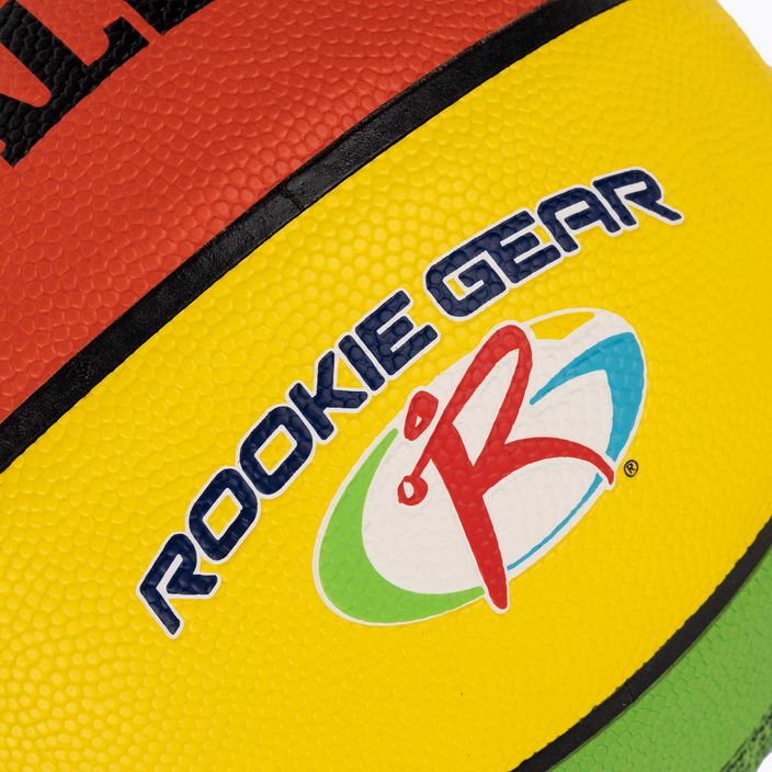 Krepšinio kamuolys Spalding Rookie Gear Leather multicolor dydis 5 3