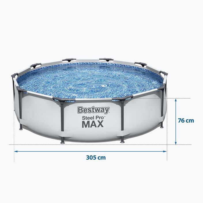 Karkasinis baseinas Bestway Steel Pro Max Pool 305 x 76 cm pilkas 4